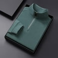 thumbnail image 4 of pstuiky manga larga para hombre, Blusa/camisa informal y moderna de color liso con cuello alto, manga larga y bolsillo con cremallera para hombre salir tops s, 4 of 6