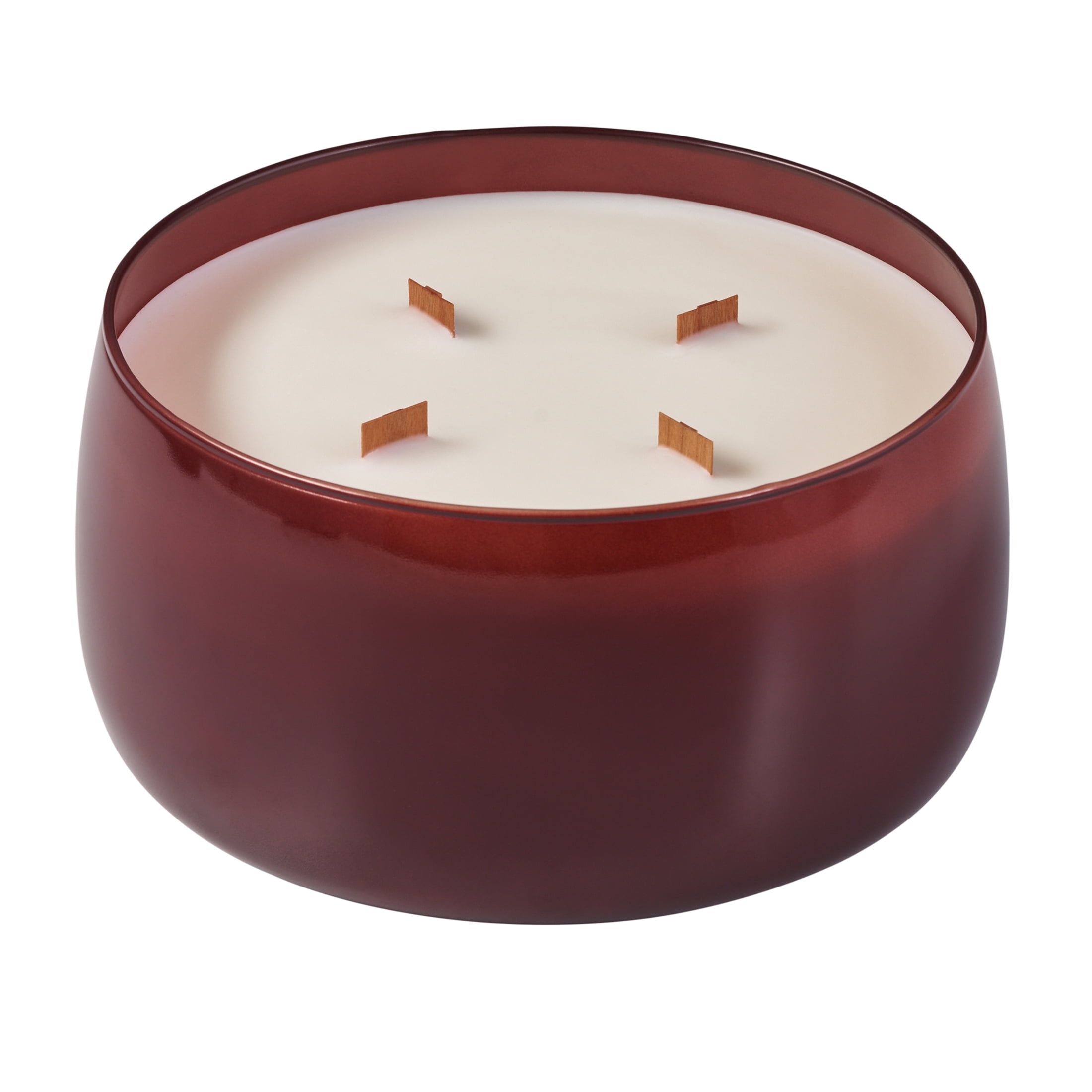 Better Homes & Gardens Red Lava Citrus 4-Wick Wooden Wick Jar