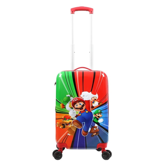 Equipaje Bioworld Super Mario Bros de 20 pulgadas con ruedas giratorias