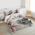 thumbnail image 3 of Feelyou Ancient Nature Scenery Queen Comforter Set, Cherry Blossoms Flower Bedding Sets, Japanese Style Bedding Comforter Set, Super Cozy Room Decor, 3pcs, 3 of 8