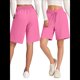 thumbnail image 3 of Pantalones Cortos Holgados con Bolsillos para Mujer, Hasta la Rodilla, para Yoga, Caminar, Hacer Ejercicio, Informales Rosa XL, 3 of 7