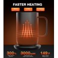 thumbnail image 2 of Self-Heating Coffee Mug T1, 16oz Rechargeable Heated Coffee Mug,  Coffee Warmer Mug with App-Controlled, Temperature-Controlled Heating Coffee Gifts for Women Men Coffee Lover, 2 of 6