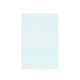 Basics Quad Ruled Graph Paper Pad, 600 Count, 6 Pack of 100 Sheets, White, Letter Size 8.5 x 11-Inch