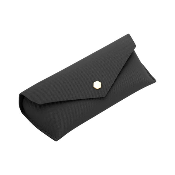 Unique Bargains 1 Pc Snap EyeGlasses Case Durable Eyeglasses Storage Black