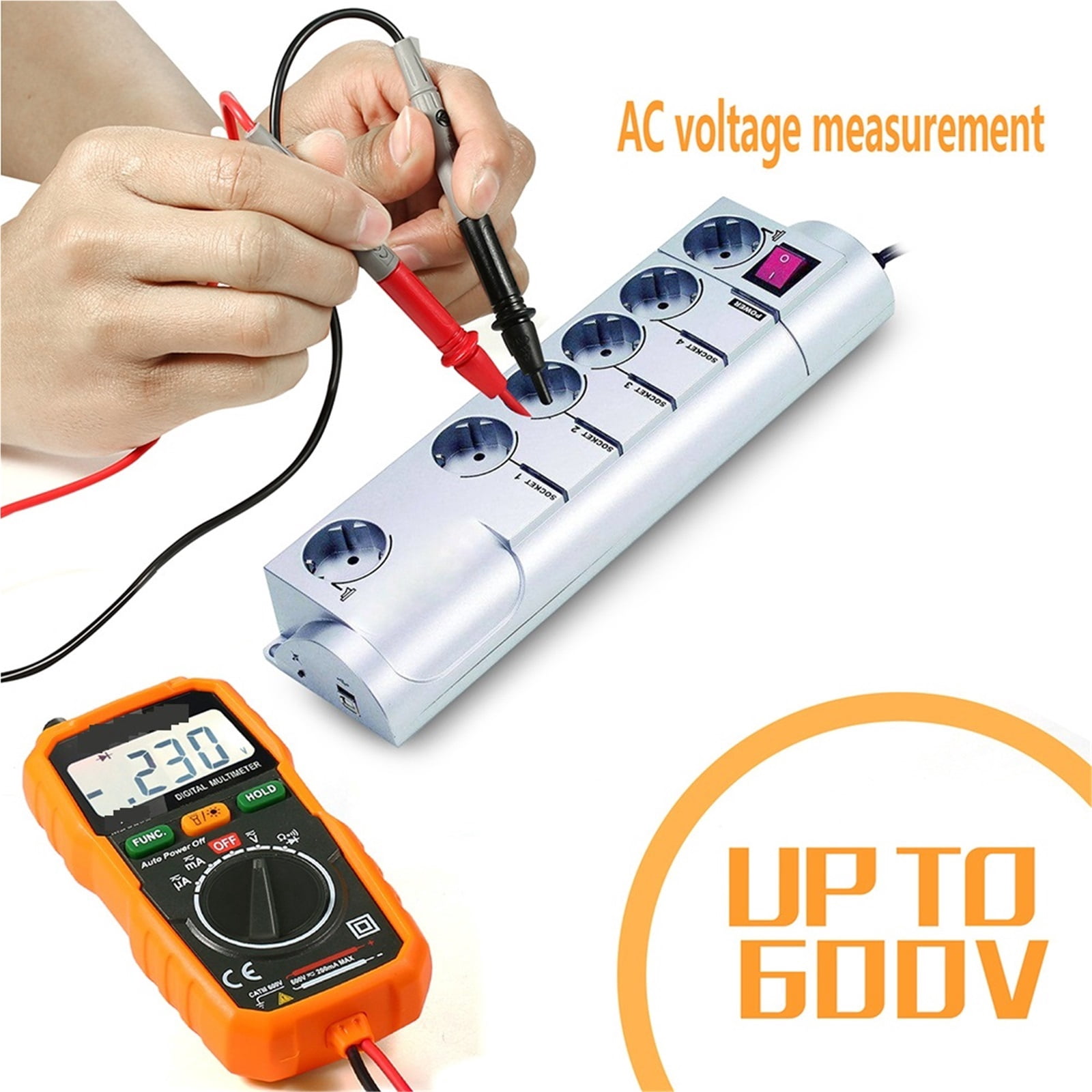 Digital Multimeter Tester AC/DC Current Voltage NCV Test 2000 Count Auto Range Ammeter Voltmeter Tester Alarm Multi Meter ,Battery Test