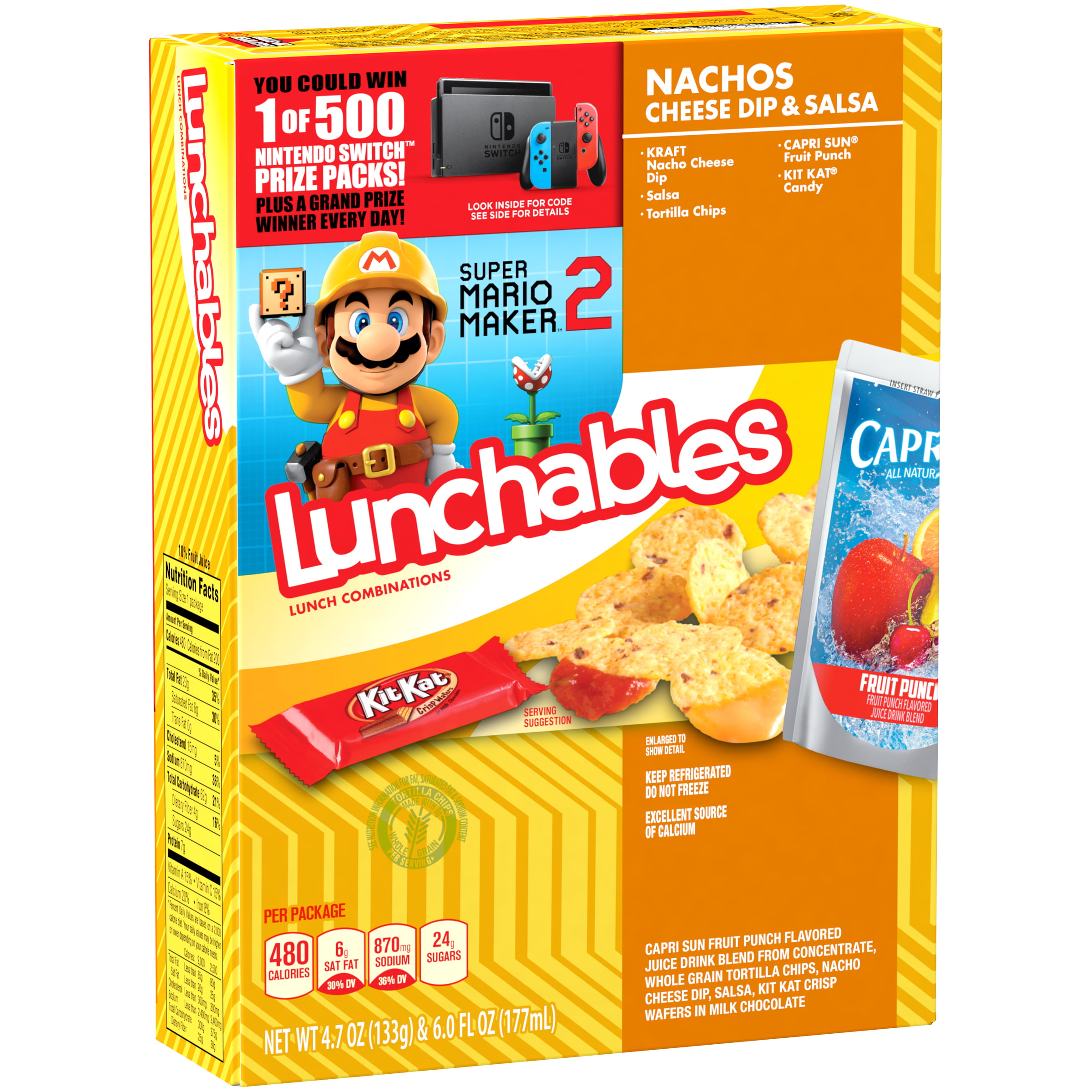 Lunchables Lunch Combinations Nacho Cheese Dip & Salsa, 10.7 oz Box