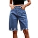 thumbnail image 1 of 2026 Bermudas de mezclilla for mujer, pantalones cortos holgados informales de talle alto Y2k, pantalones cortos Cargo de moda de verano, 1 of 7