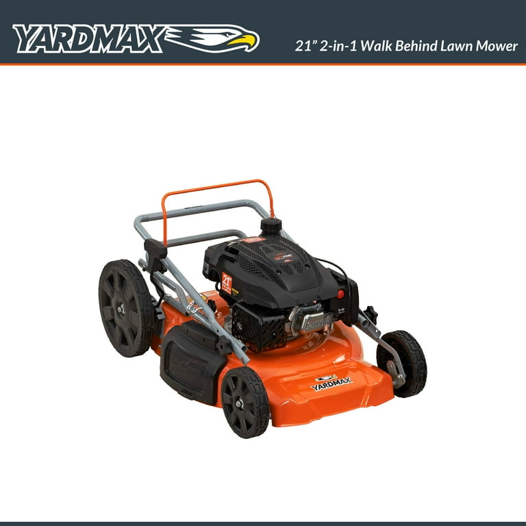 Yard Max 21 170cc 2-in-1 Gas Walk Behind Push Lawn Mower with