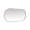 thumbnail image 5 of Elegant Decor Metal Frame Oval Mirror 36x72 Inch in Brass, 5 of 12