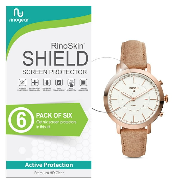 (6-Pack) Fossil Hybrid Smartwatch Q Neely Screen Protector Full Coverage RinoGear Flexible HD