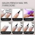 thumbnail image 4 of Gellen Puntas Francesas Prensadas en Uñas - 150 Pzas Gris Cuadrado Medio, Uñas Prensadas Acrílicas de Salón Puntas de Uñas de Gel Suave, 15 Tamaños de Uñas Postizas Puntas de Cubierta Completa para Arte de Uñas, 4 of 7