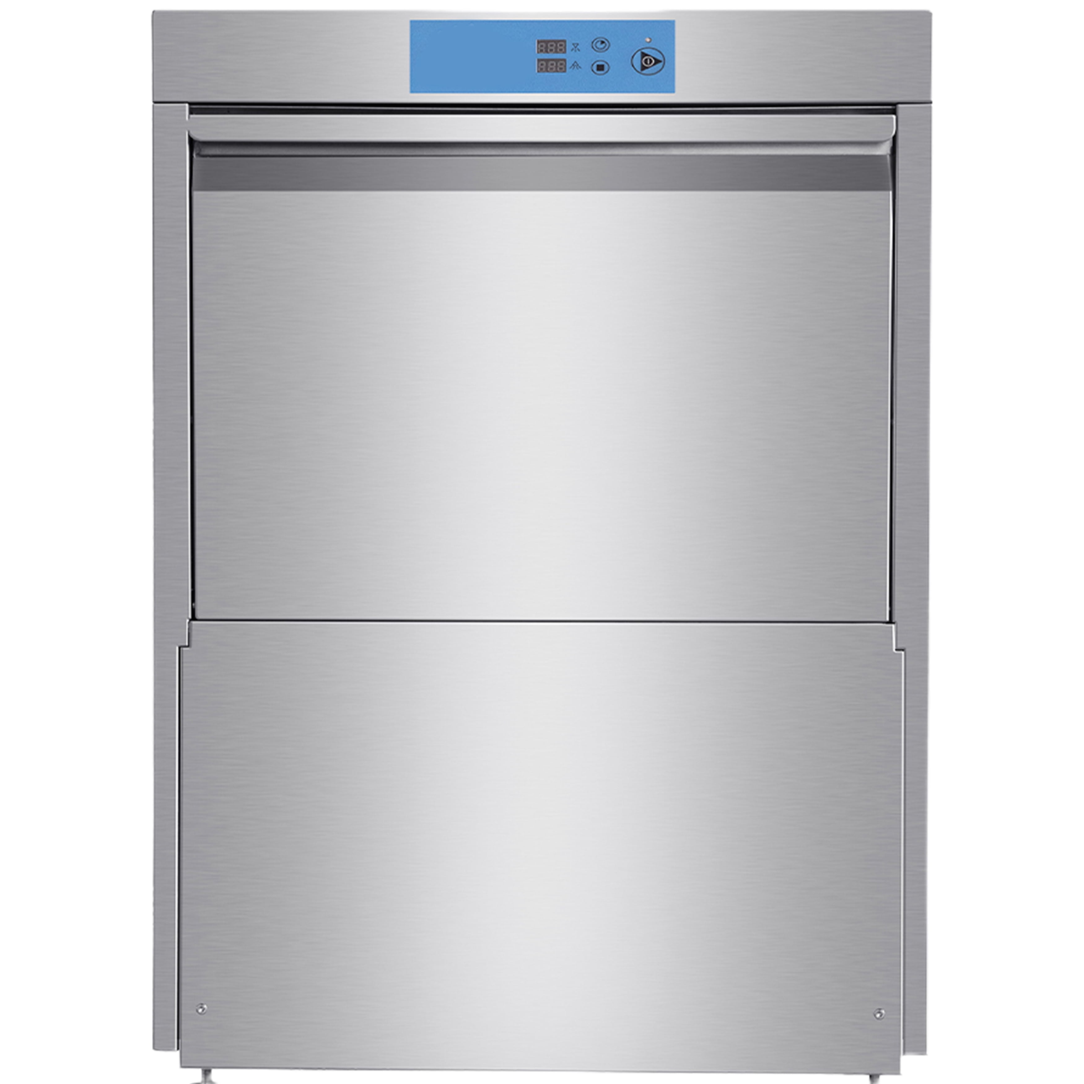 208-240V High-Temp Undercounter Commercial Dishwasher/Glasswasher Built-In Booster, Built-In Detergent & Rinse Aid Pumps, 3-phrase