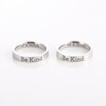 thumbnail image 3 of Anillo BeKind de acero de titanio para mujer, joyería europea y americana, joyería para parejas, nicho para hombre, Navidad, 3 of 6