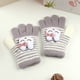 thumbnail image 1 of Guantes para niños, cálidos, de invierno, con forro polar, gruesos, de cinco dedos, multidedos, para niñas, de dedos completos, resistentes al frío, 1 of 6