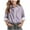 Purple, variant on Riecok Long Sleeve Shirts for Girls Lapel Collared Graphic Print Button up Blouse Breathable Basic Trendy Tops