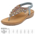 thumbnail image 2 of Sandalias de tanga con diamantes de imitación de moda Sandalias bohemias para mujeres y niñas, 2 of 9