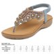 thumbnail image 2 of Sandalias de tanga con diamantes de imitación Sandalias de playa de verano informales bohemias para mujer (gris 37), 2 of 9