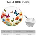 thumbnail image 6 of White Butterfly Flower Field Pattern Round Fitted Tablecloth with Elastic Edge,Dining Table Cover Waterproof,Outdoor Round Tablecloth for Camping,Dining,Indoor and Outdoor, 6 of 7