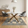 thumbnail image 3 of ODIKA 5'x7' Washable Area Rug Patchwork Spotted Blocks Southwestern Stripe Border Geometric Abstract Refined for Small Living Room, Bedroom, Easy Care, Non-Shedding, Pet Friendly, 3 of 7