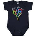 thumbnail image 3 of Inktastic Autism Awareness Heart Ribbon and Puzzle Pieces Boys or Girls Baby Bodysuit, 3 of 5