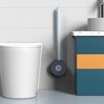 thumbnail image 4 of Cepillo de baño Montado en la pared Mango de plástico Cuarto de baño Lavabo Costura de grietas Limpiador Perforación Herramientas de limpieza Suministros de limpieza para el hogar Gris blanco Injueey HA065135-02B, 4 of 6