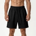 thumbnail image 4 of MYAOYI Men's Soft Fleece Shorts Elastic Waist Drawstring Casual Lounge Gym Shorts, 4 of 7