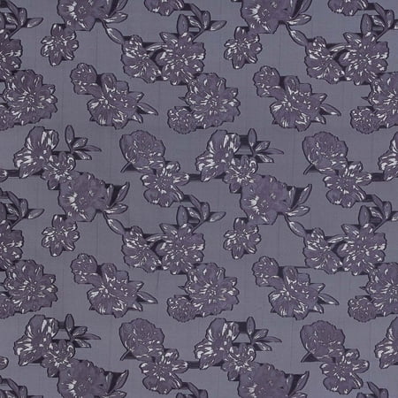 Zelouf Tres Riche Small Organza Jacquard Lurex , Sewing, DIY, Crafts Fabric by the Yard, Steel/black, 5 Yard