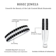 thumbnail image 6 of Rosec Jewels Certified Lab Grown Black and White Diamond Wedding Band- 3 Row Wide Half Eternity Band Ring - with Jewelry Box, 925 Sterling Silver, US 4.00, 6 of 7