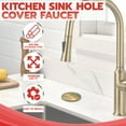 thumbnail image 4 of 2 Inch Kitchen Sink Hole Cover Faucet Hole Cover Stainless Steel Wash Basin Kitchen Sink Tap Hole Plate Stopper Cover Blanking Metal Plug, Sealed Decoration Hole Cover (Brushed Gold), 4 of 6