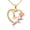 Gold, variant on Heart Necklace for Women 14k Gold Plated CZ Romantic Rose and Butterfly Jewelry Gift for Women Birthday Valentine's Day