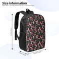 thumbnail image 2 of Uemuo Red Mushrooms Printed Durable 17-inch Student Backpack - Lightweight, Waterproof, Adjustable Straps, Ideal for School, Work, Travel, 2 of 5