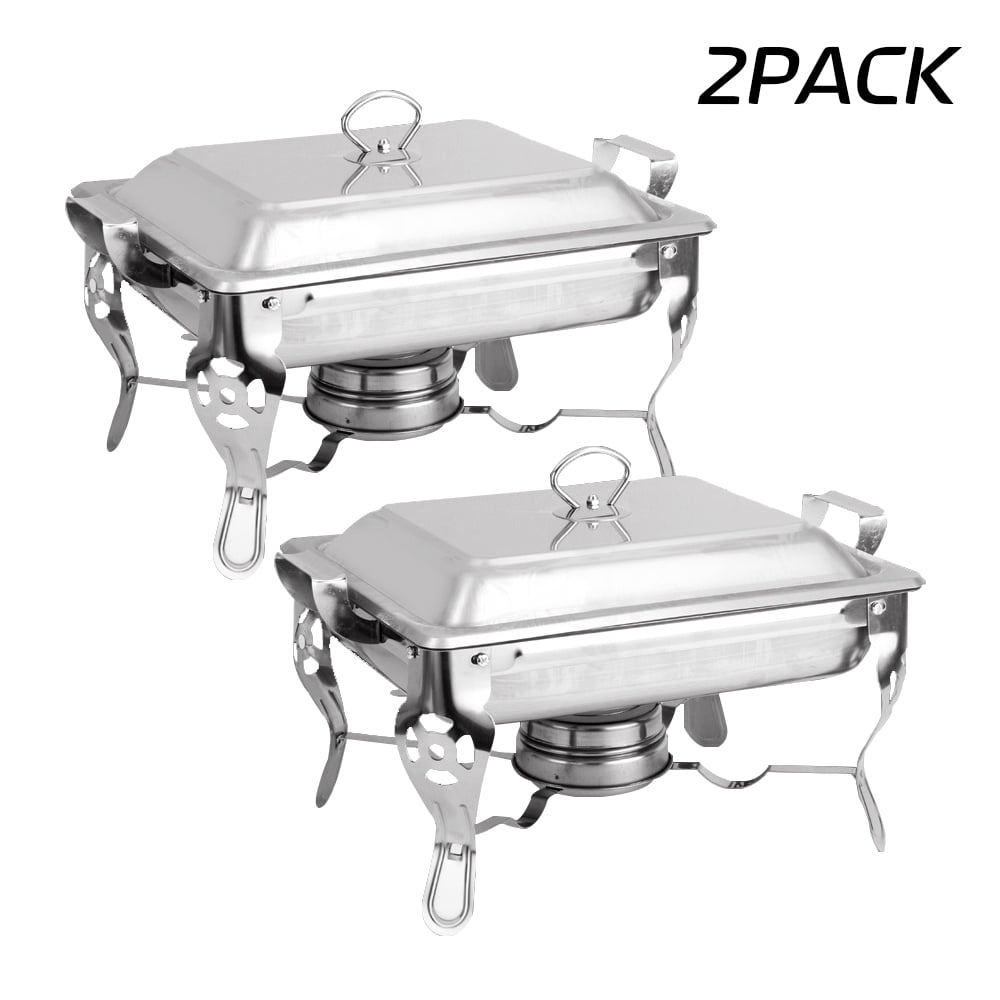 2Pcs 6L Chafing Dish Buffet Stoves Caterer Food Warmer Burner Tray