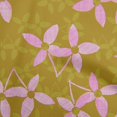 thumbnail image 1 of oneOone Silk Tabby Dark Mustard Fabric Asian Block Floral Diy Clothing Quilting Fabric Print Fabric By Yard 42 Inch Wide, 1 of 4