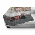 thumbnail image 3 of Cars Soft Flannel Fleece Blanket, Sports Theme Red Race Car Side View on a Track Leading the Pack with Motion Blur, Cozy Plush for Indoor and Outdoor Use, 50" x 70", Grey Red Black, by Ambesonne, 3 of 6