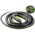 thumbnail image 1 of Serpiente de juguete falsa de 130 cm, serpiente de goma realista, accesorio de jardín, regalo de broma, figura de animal de goma de simulación de serpiente, juguete de Halloween, 1 of 6