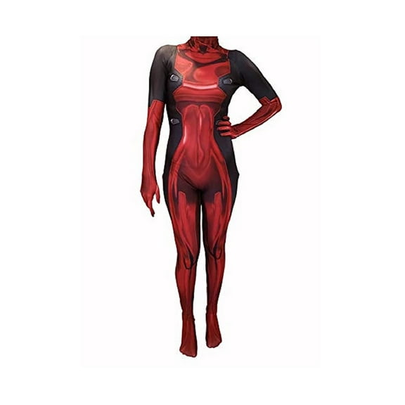 Cosplay Life Lady Deadpool Costume Superhero Halloween Lycra Fabric Bodysuit Superhero For Women With Mask And Lenses (M)