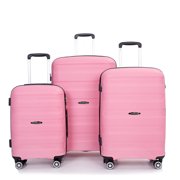 Travelhouse hardshell 3 Piece Set, PP Hard Wheel Suitcase Set with Spinner Wheels, TSA Lock, 20“24”28“
