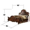 thumbnail image 3 of Acme Dresden Eastern King Bed Synthetic Leather & Cherry Oak Wood Poly Resin Upholstered Ideal for All Age Groups, 3 of 10