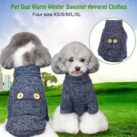 TOPINCN Pet Dog sweater coat,Pet Dog Warm Soft Plush Clothes Puppy Winter Sweater Apparel Jacket Coat