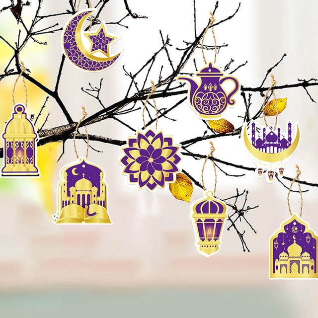 Decoración del hogar, decoración de habitaciones, decoración de paredes, decoración del Festival de Ramadán, etiqueta colgante, adornos para fiestas navideñas, arreglo de bonsái, etiqueta de regalo, j