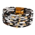 thumbnail image 2 of Pulsera de leopardo para mujer, a la moda, brazalete, de primera calidad, accesorios para conjuntos, multicapa. Leopardo blanco, 2 of 9