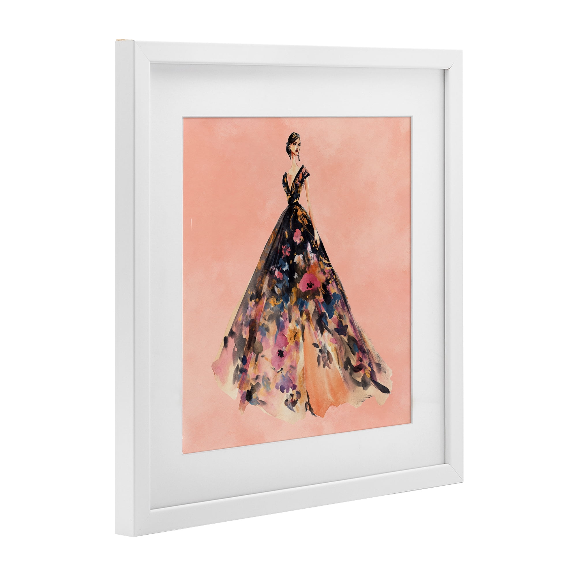 Stupell Industries Rose Gold Night White Framed Print Under Glass, design by Svetlana Aleynikova