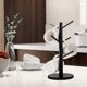thumbnail image 4 of Bamboo Coffee Cup Holder with 6 Hooks, Thickened Base Black Mug Tree, Counter Storage Rack, 4 of 5