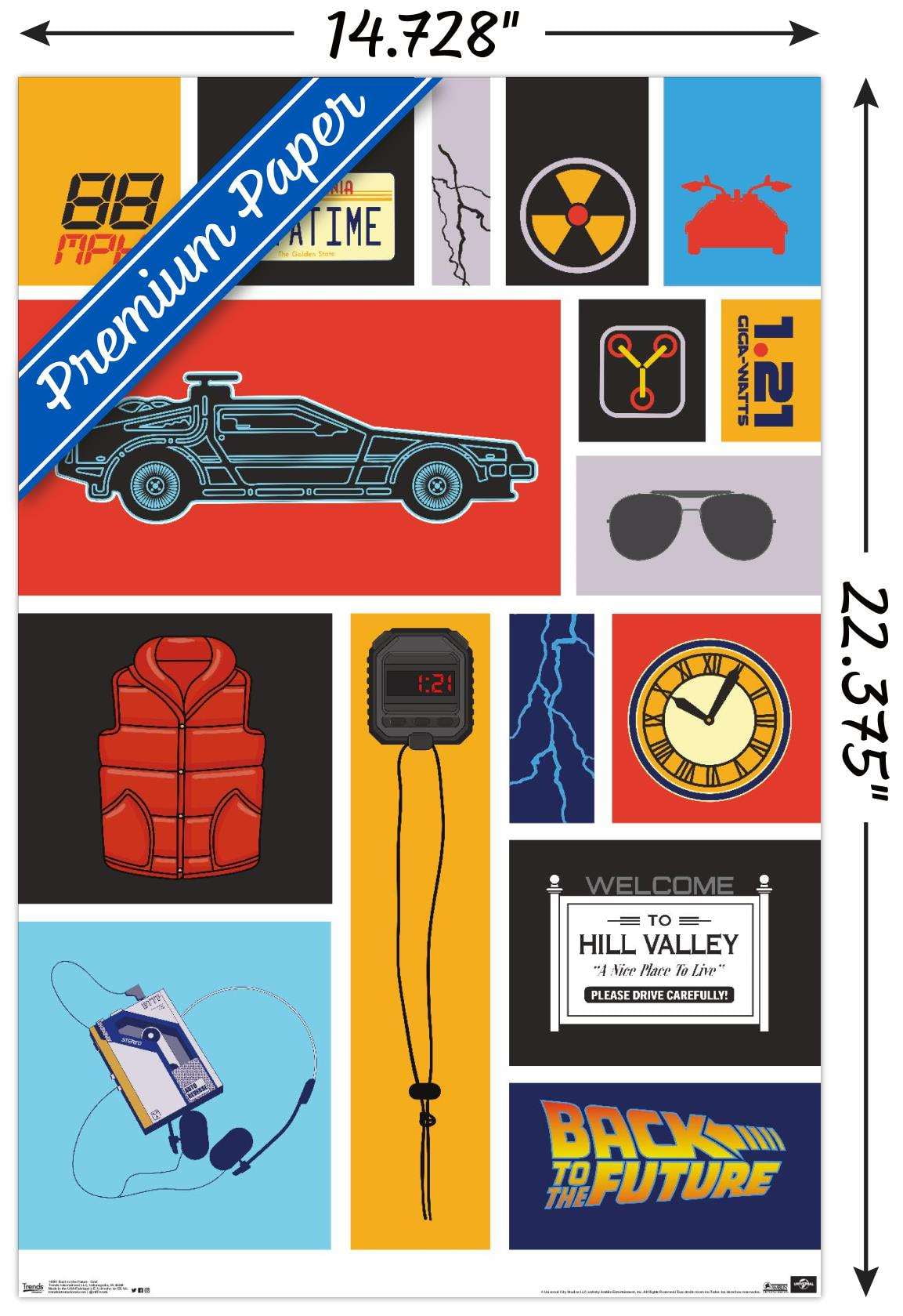 Back to the Future - Grid Wall Poster, 14.725" x 22.375"