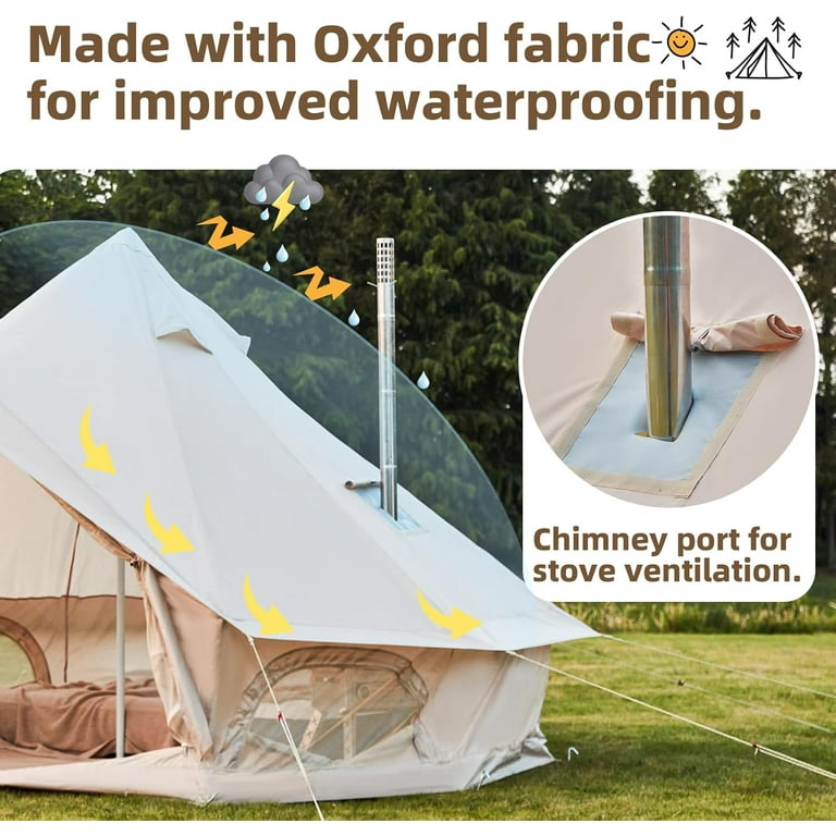 YOLENY Bell Tent, 10FT All-Season Waterproof Canvas Yurt
