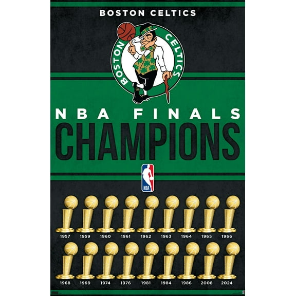 NBA Boston Celtics - Champions 24 Wall Poster, 22.375" x 34"