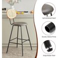 thumbnail image 6 of Jaxsen Faux Leather Indoor Kitchen Dining Chairs Set of 2 with Rattan Backrest Modern Industrial Upholstered Chairs mid Century Metal Dining Chair Suitable for Dining Room Wine Bar Whiskey Brown,18", 6 of 8