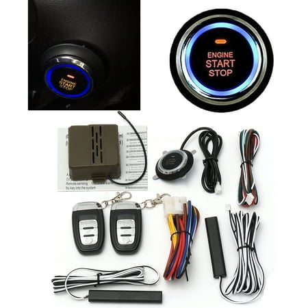 Keypad Entry Alarm - 8Pcs Car Remote Control Alarm Engine Start Security System Keyless Entry Push Button