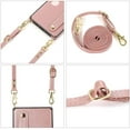 thumbnail image 3 of Case for Apple iPhone 14 Pro with Card Slot Holder, Removable Adjustable Shoulder Strap Lanyard Crossbody Neck Purse Phone Case for iPhone 14 Pro KB Rose, 3 of 13