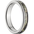 thumbnail image 3 of 4mm Half-Round Titanium Ring with a Mossy Oak Break Up Infinity Camo Inlay, 3 of 3